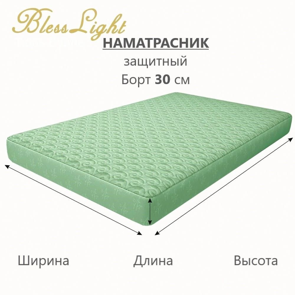 Наматрасник BlessLight стеганный защитный "Овечка" 120х200 см.