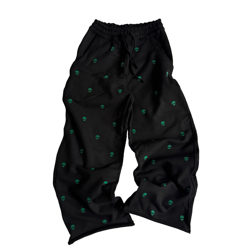 Оверсайз брюки "こんにちは" green