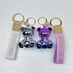 Брелок стекло Мишка киберпанк