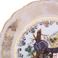 Набор тарелок Queen's Crown Aristokrat Охота бежевая 17 см (6 шт)