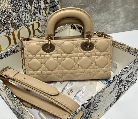 Сумка Dior Lady D-joy бежевый