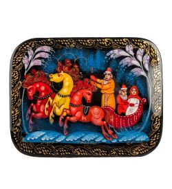 Народные промыслы ШК-90/ 4-A Шкатулка «Тройка» 8,5х6,5