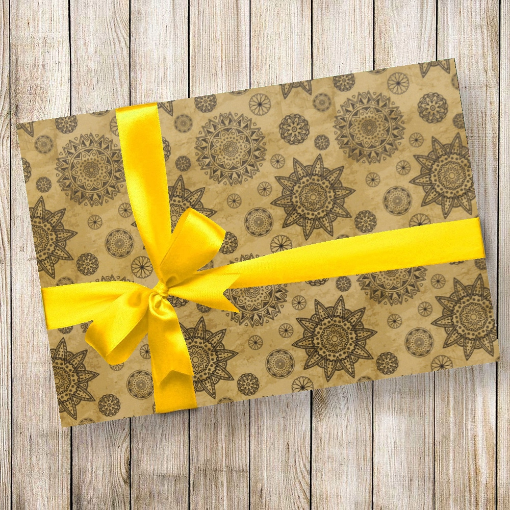 Бумага упаковочная 50х70 см «Орнамент» (1 лист)