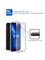 Защитное стекло iPhone 14 Pro Max 6.7" Mocoll (черный)