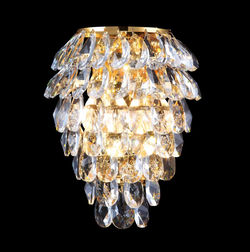 Бра Crystal Lux CHARME AP3 GOLD/TRANSPARENT