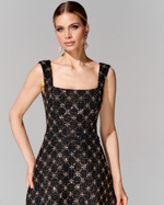 Платье длины миди из премиального твида