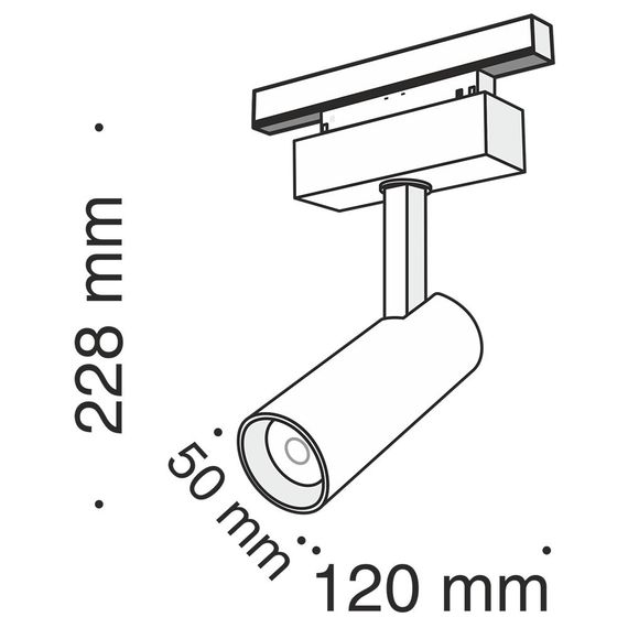 Трековый светодиодный светильник для магнитного шинопровода Maytoni Track Lamps TR019-2-10W3K-B