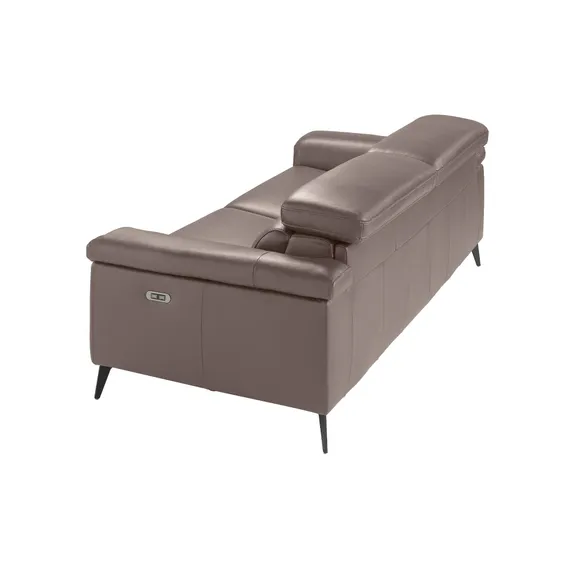 Трехместный диван с реклайнером Angel Cerda 5319-3P, бежевая кожа