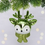 Елочная игрушка «Новогодний олененок» 7*11*10,5 см, зеленый