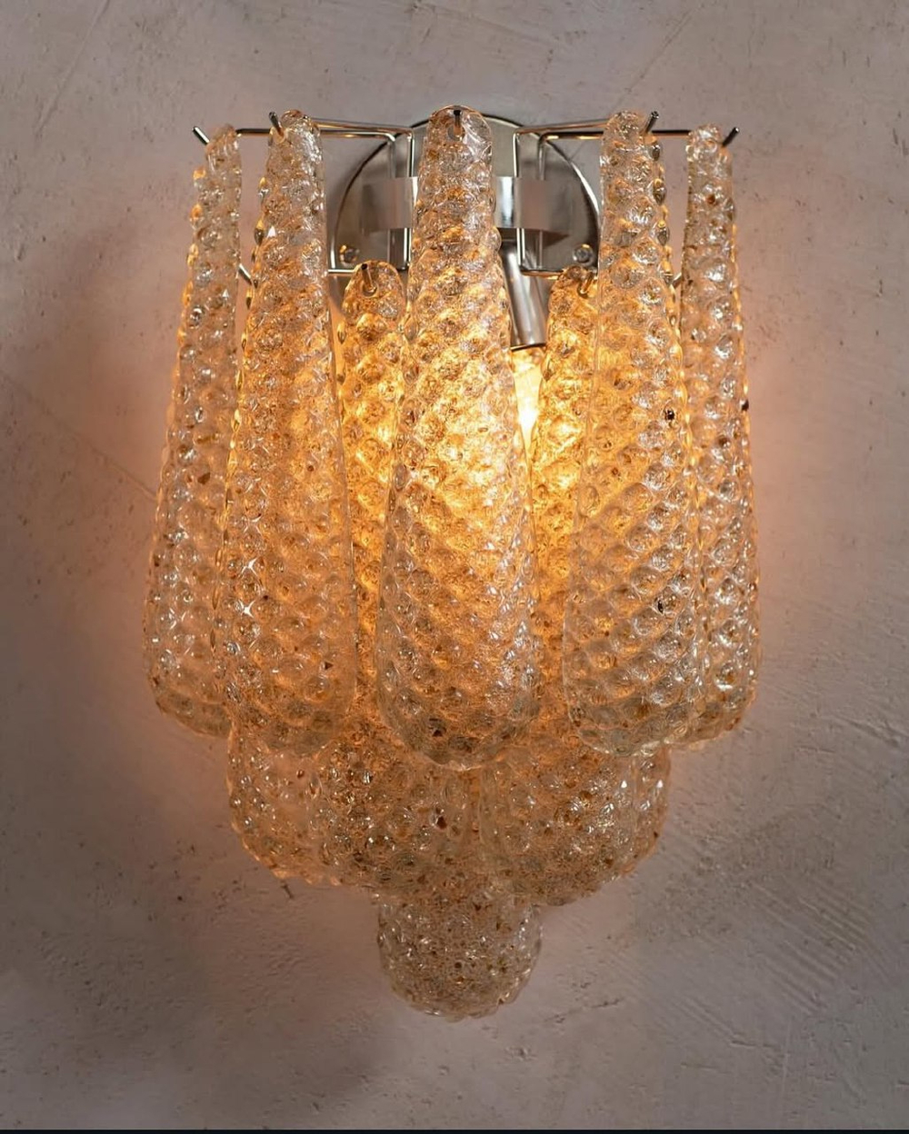 Элегантное настенное бра из венецианского стекла в двух расцветках