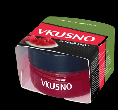 Ароматизатор на панель с гелевыми шариками  Vkusno  Сочный арбуз (AZARD)
