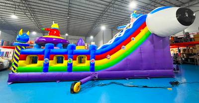 Коммерческий батут "Космические зверята" 10*5*6 м