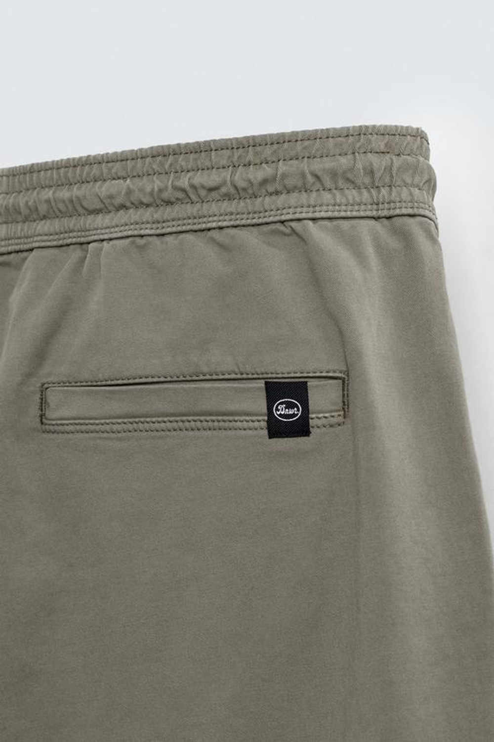 ZARA ЗАУЖЕННЫЕ БРЮКИ-ДЖОГГЕРЫ, СВЕТЛЫЙ ХАКИ