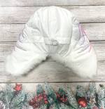 Шапка детская АРТ: 3-231 (Белая с павлином)