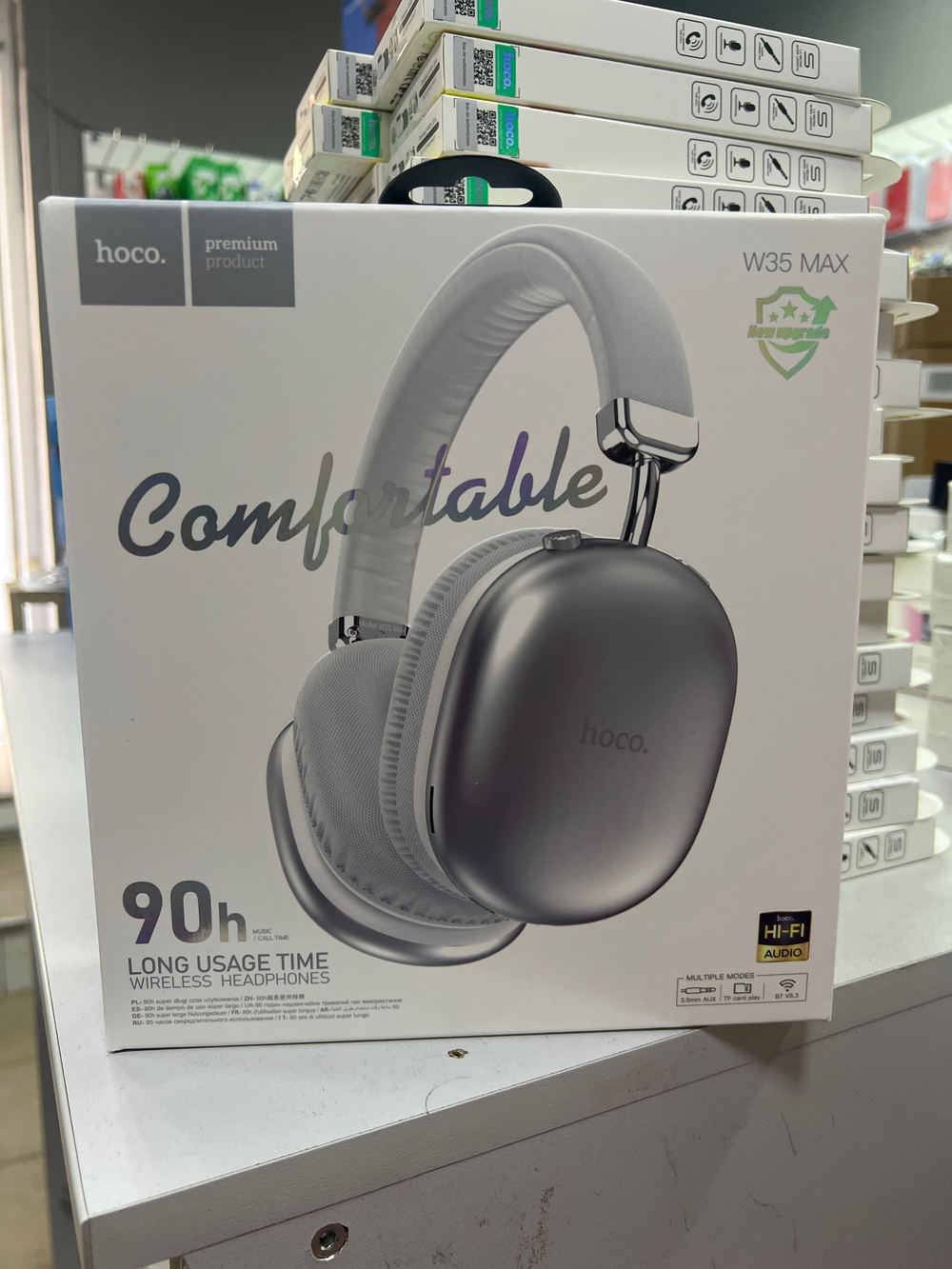 Наушники беспроводные Hoco  W35 MAX (Silver)
