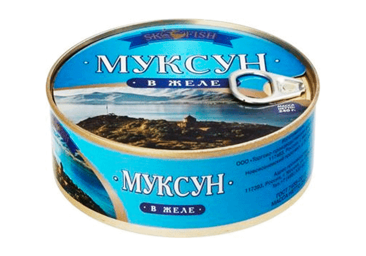 Муксун натуральный в желе, 240г