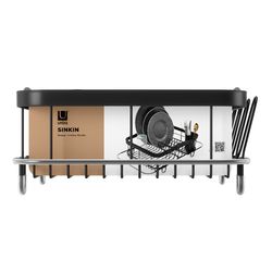 Сушилка для посуды Sinkin, 28х14х47 см, черная