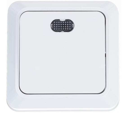 Выключатель 1-кл ОП ОЛИМП 10А с подсвет бел Универсал