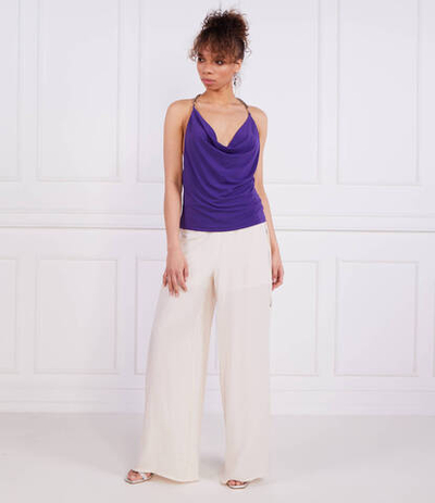 Брюки с ремешком Palazzo Patrizia Pepe - экрю(2P1533 A057)