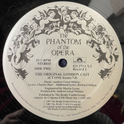 Винтажная виниловая пластинка LP Andrew Lloyd Webber The Phantom Of The Opera Призрак Оперы Мюзикл (USA 1987)