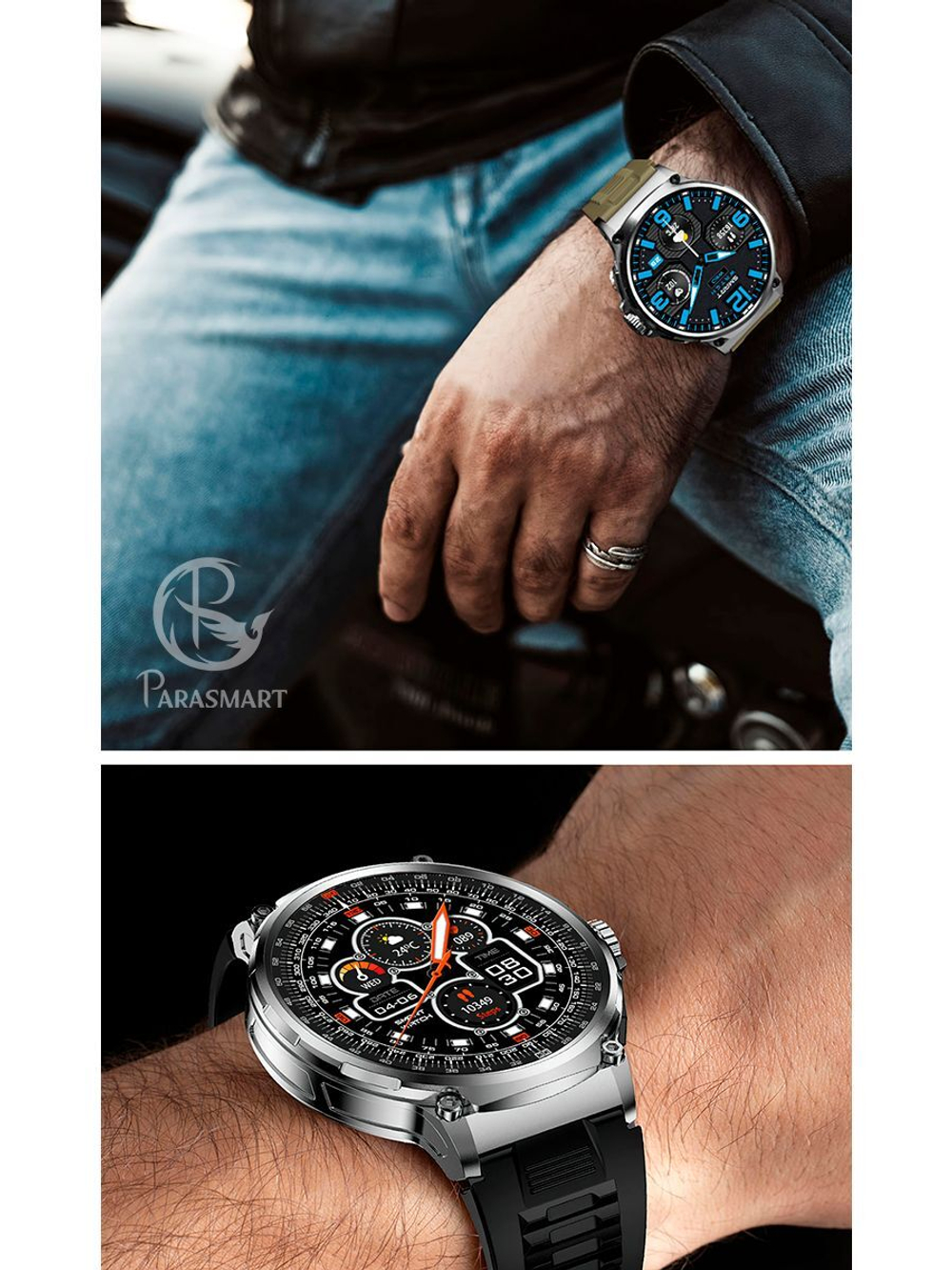 Смарт часы PARASMART Apollo V69 (силиконовый ремешок, черный)