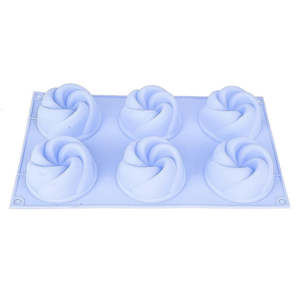 Форма силиконовая для выпечки 6 ячеек "Цветочный аромат" 7,5*7,5*4см/ 29,5*17*4см (силикон)