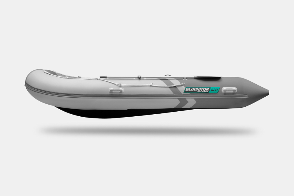 Надувная лодка GLADIATOR B420 светло-темносерый