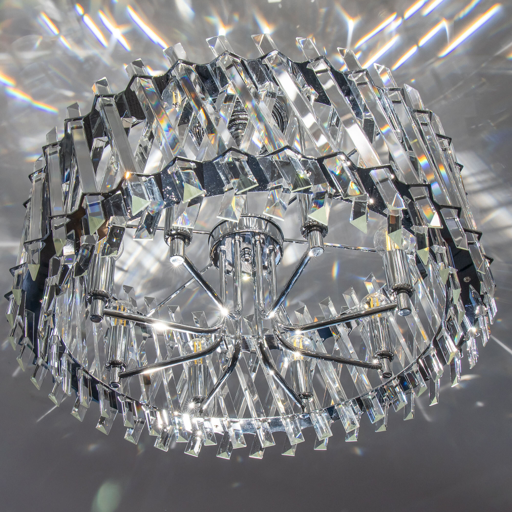 Citilux Ингвар CL334281 Люстра подвесная хрустальная Хром