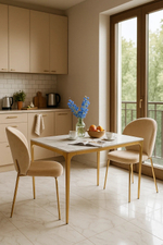 Стол обеденный Ist Casa Камео, 120х80х75 см, белый мрамор (Пандора)