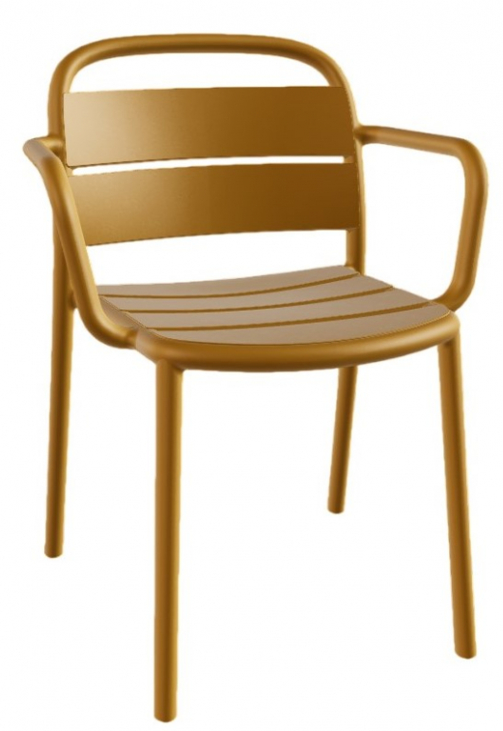 Кресло пластиковое Papatya Balat-K, темно-желтый