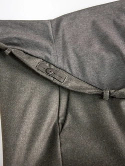 Брюки для беременных из костюмной фланели графит 3140