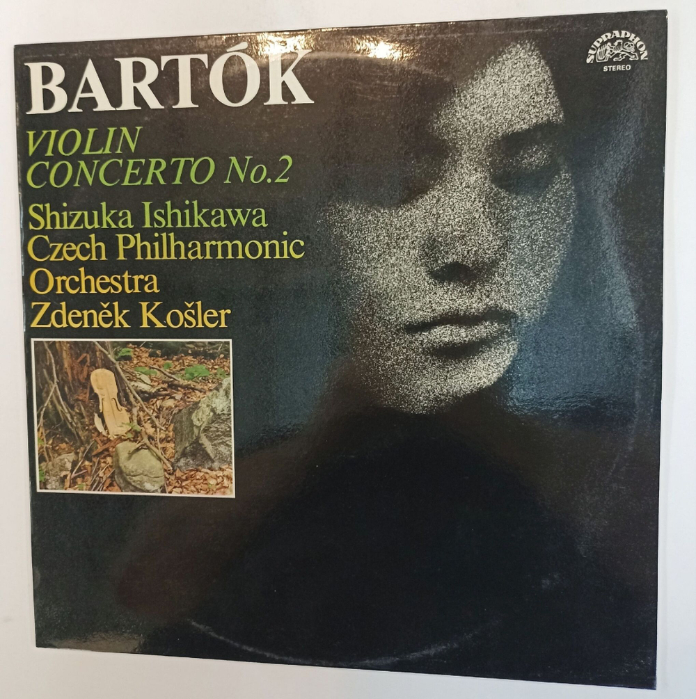 Винтажная виниловая пластинка LP Bartok Shizuka Ishikawa, Czech Philharmonic Orchestra, Violin Concerto No. 2 (Чехословакия 1985)