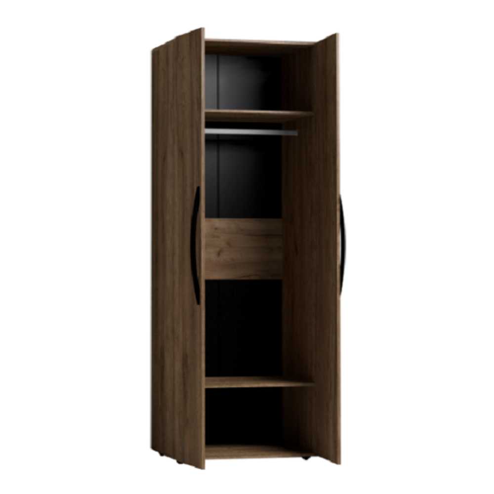 Шкаф для одежды с зеркалом Nature 54, дуб табачный