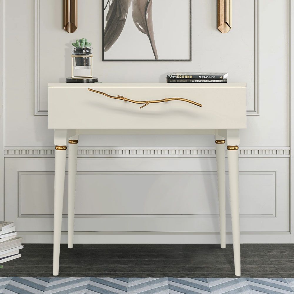 Консоль Арт Колор matte Классик Голд Кремовый белый матовый