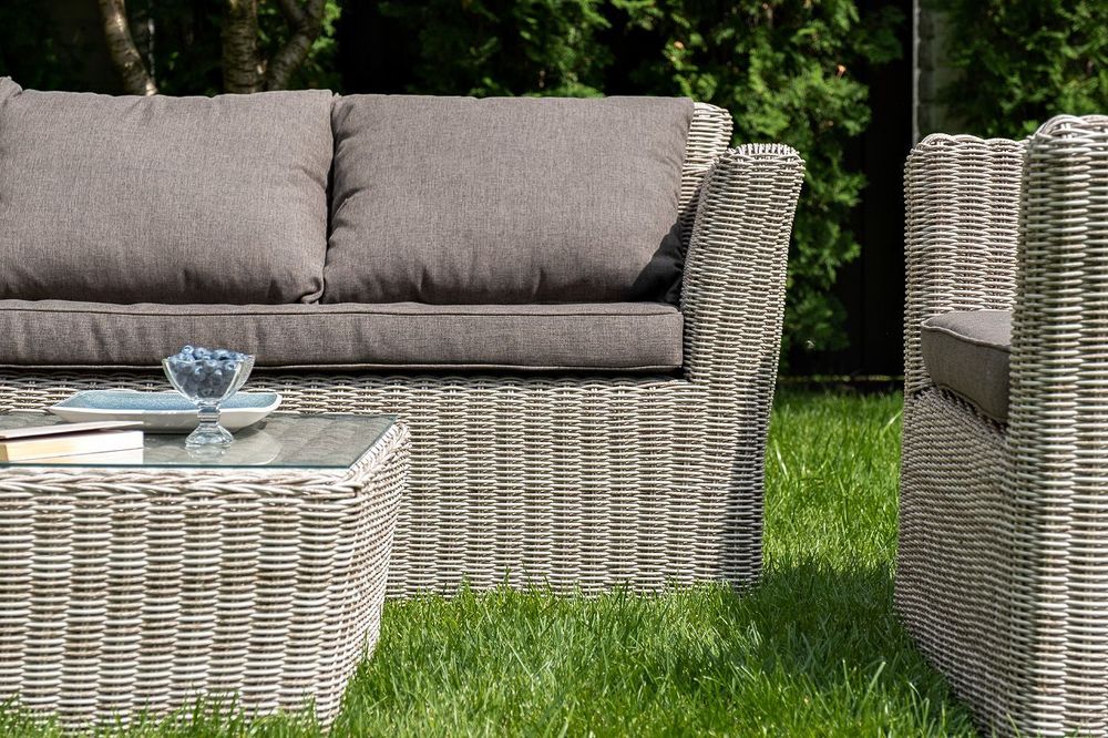 "Капучино" лаунж-зона из искусственного ротанга, цвет бежевый