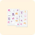 Наклейки для кармашков в детский сад. Для девочек