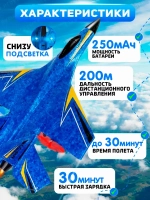 Радиоуправляемый летающий самолет на пульте управления