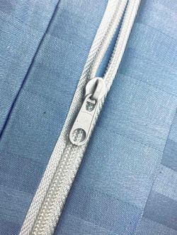 Пододеяльник сатин-страйп Milky Garden "M-BLUE" 2-спальный на молнии 175x215 см