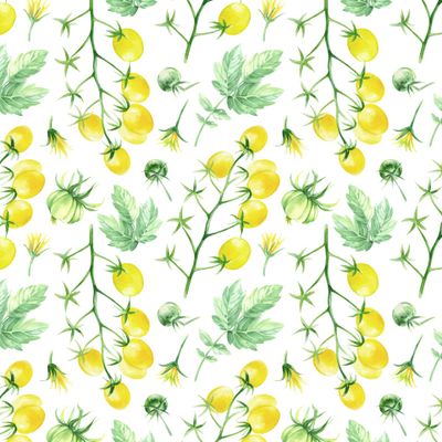 желтые помидорки-черри на белом