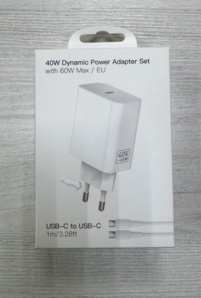 Сетевой блок питания Hoco 40W Dynamic Power Adapter с кабелем Type-C - Type-C