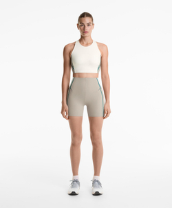 OYSHO Компрессионные шорты с высокой посадкой и утягивающим лифом 10 см, серо-бежевый