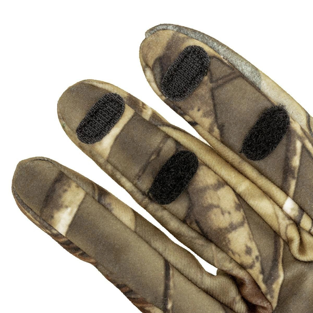 Перчатки для рыбалки Helios утепленные STRIKER КМФ на липучке, цв.Лес р.L (HS-HY-D08-L)