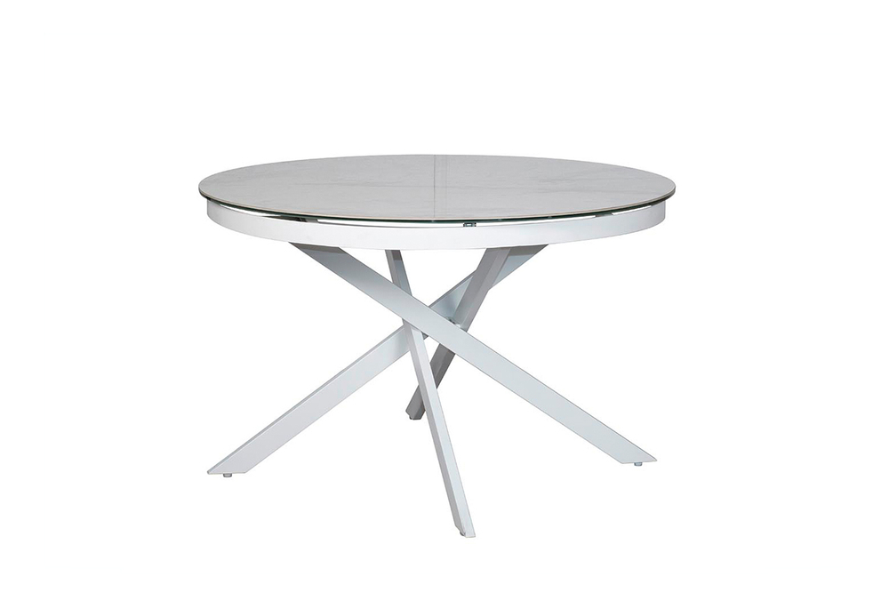 Стол обеденный Garda Decorенный Garda Decor круг раскл.керам.бел. 170(120)*120*76 см