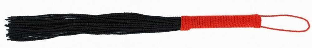 Черная плеть-флогер с красной ручкой