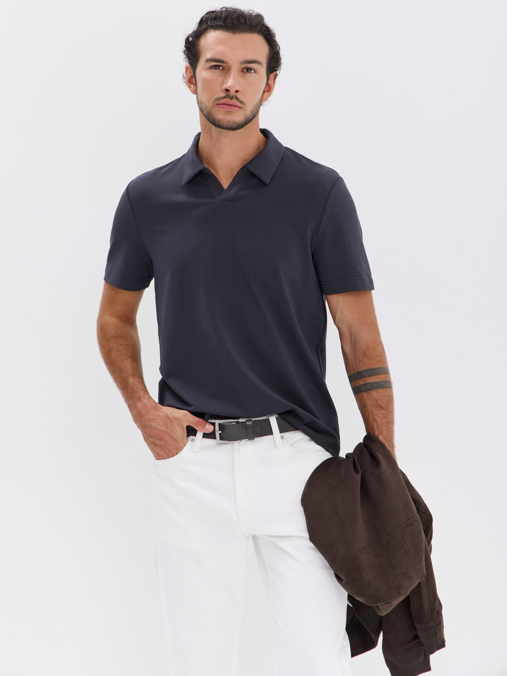 Футболка-поло трикотажная повседневная