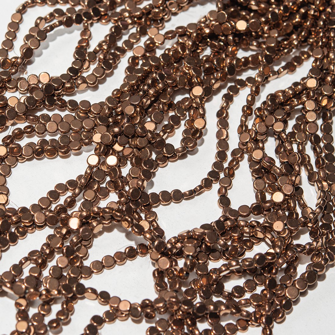 Гематин (гематит), монетка 4*2мм, оттенок "Бронза"