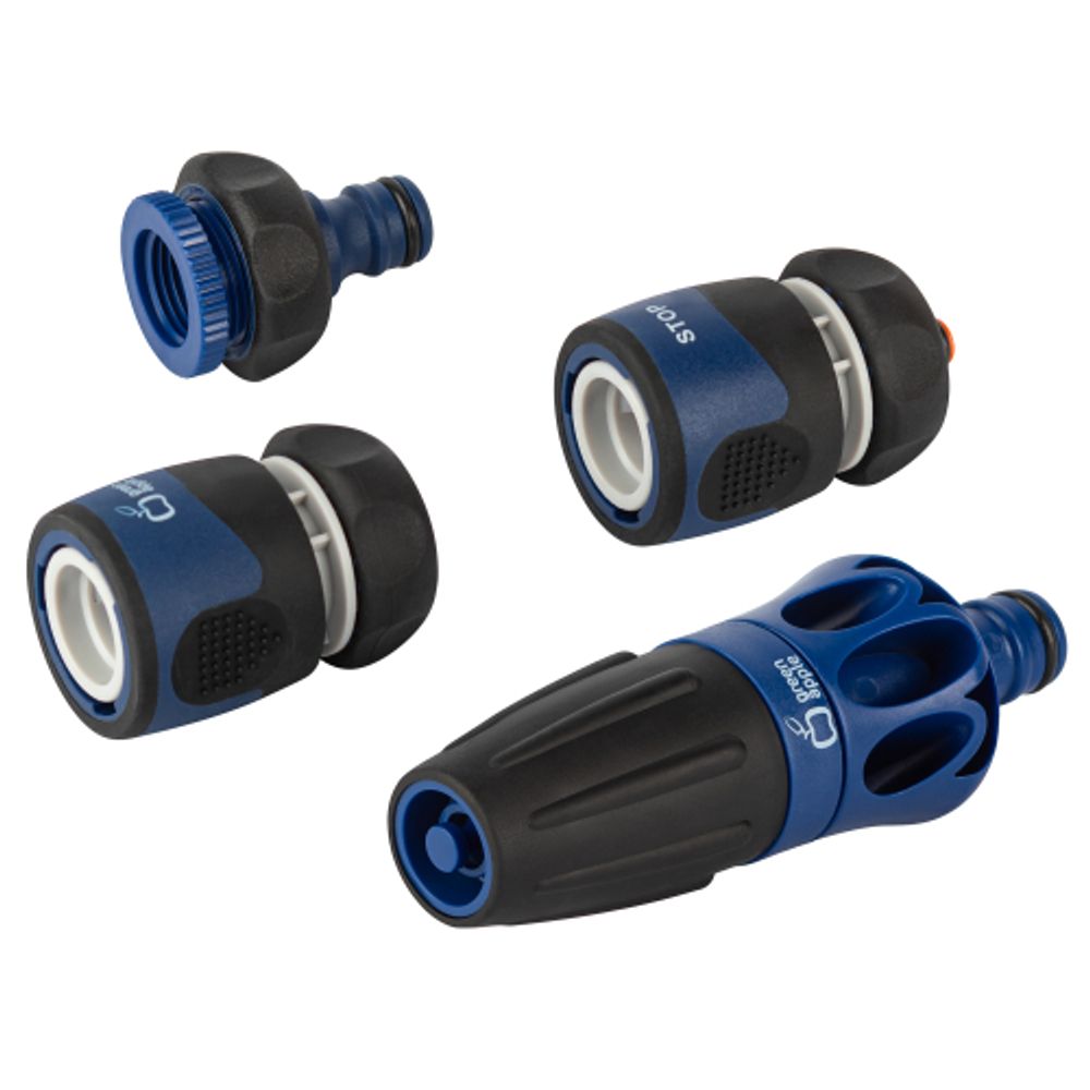 GAKP12-091 GREEN APPLE комплект для полива (наконечник, штуцер, коннектор, коннектор с аквастопом) ( | GREEN APPLE