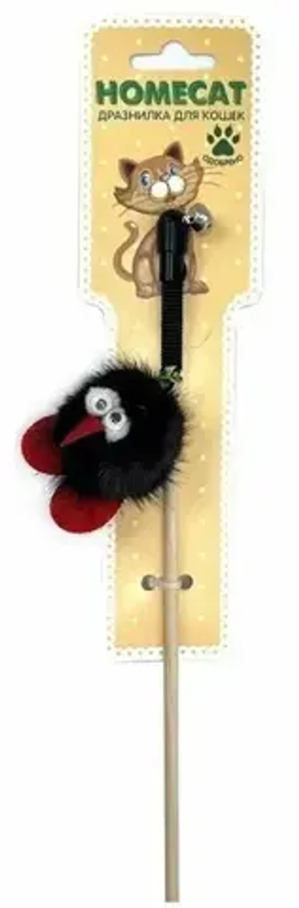 HOMECAT Дразнилка для кошек Птичка из норки на резинке с бубенчиком