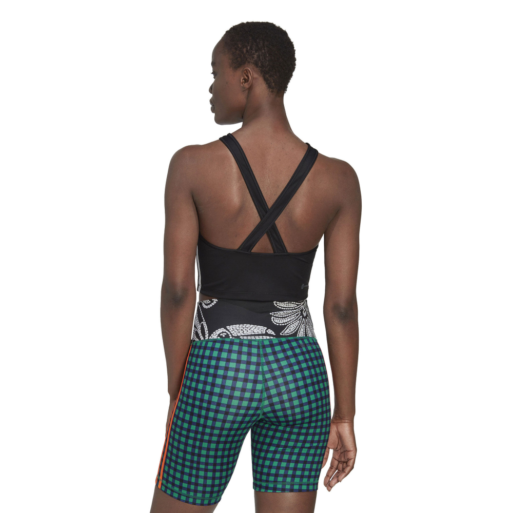 Женская теннисная майка adidas AEROREADY Made For Training 3-Stripes Crop Tank Top Women - Black, White