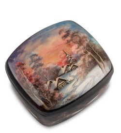 ШК-25/ 2-F Шкатулка «Деревушка» исп. Хомин И.